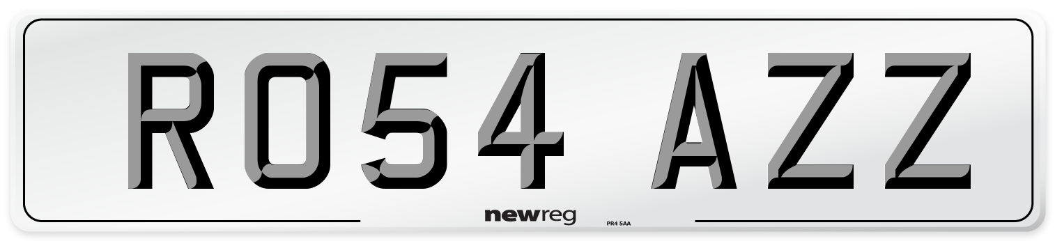 RO54 AZZ Number Plate from New Reg